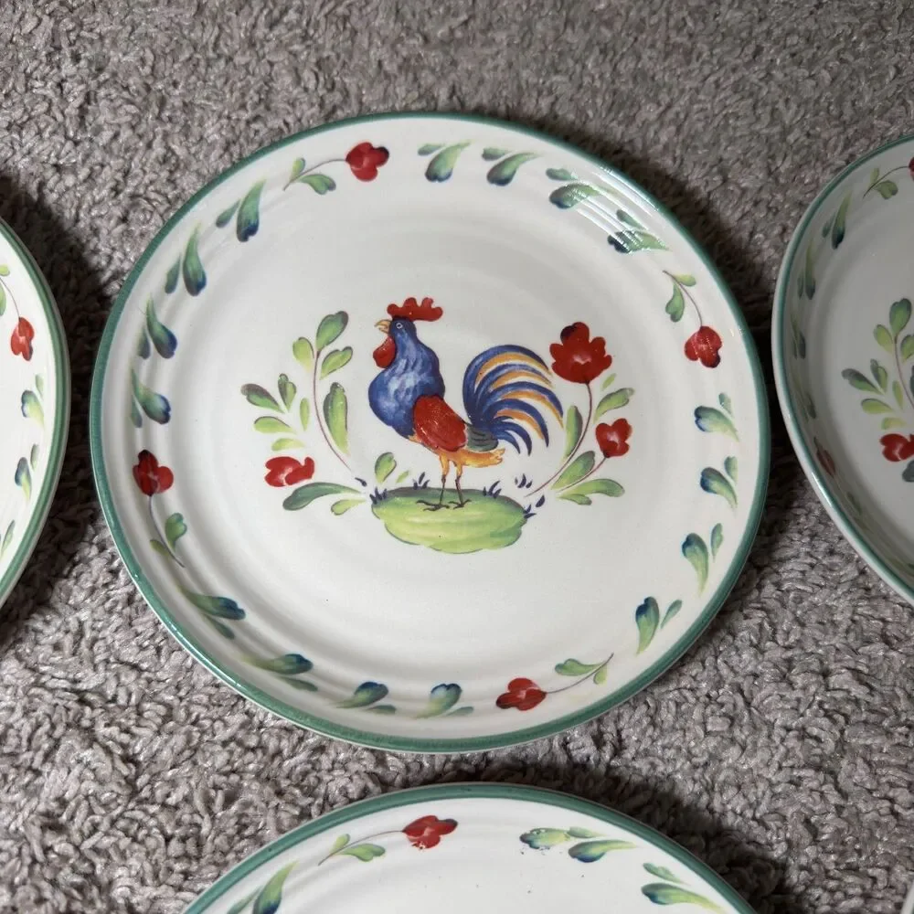 International Tableworks Provence Rooster Salad Plates 7.5